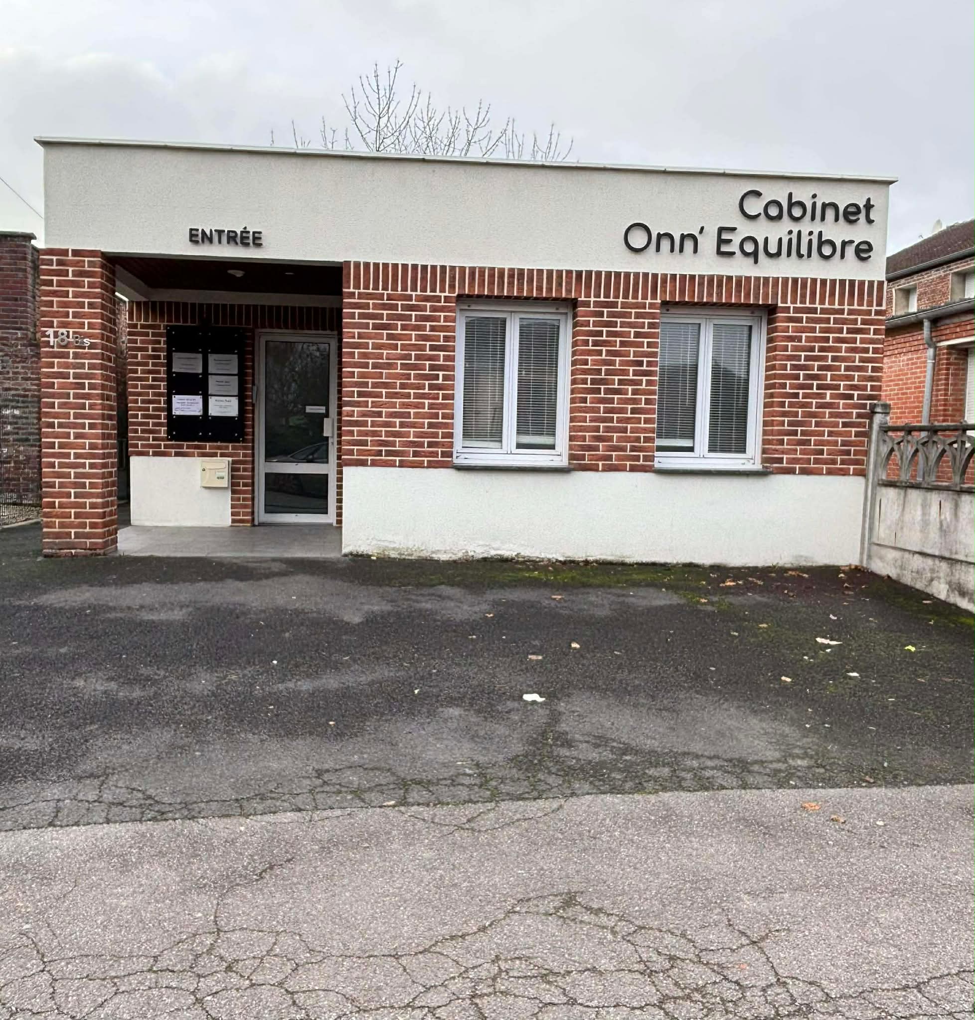 Map of Onnaing area showing the location of the occupational therapy cabinet